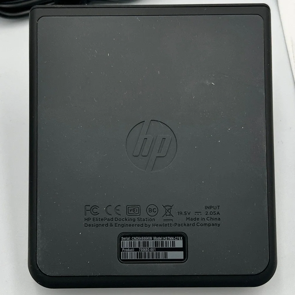 HP ElitePad Docking Station HSTNN-C75X Black Very Good HDMI VGA USB Ethernet